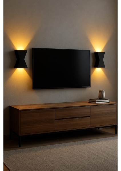 3D Design Zaman Pilli Dekoratif Duvar Aydınlatması Aplik Gece Lambası (Siyah- Günışığı) fırsatları