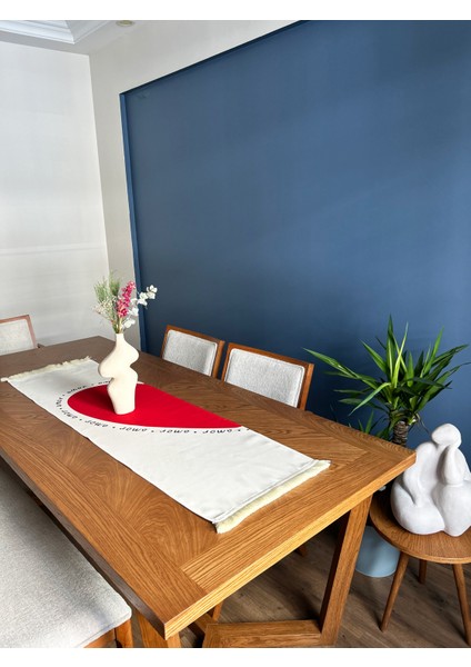 Krem Püsküllü, Amor Desen 40X140CM Runner fiyatları