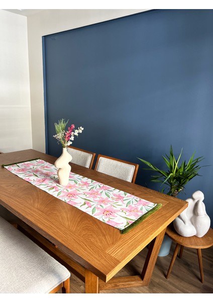 Yeşil Püsküllü, Flowers 03 Desen 40X140CM Runner fiyatları