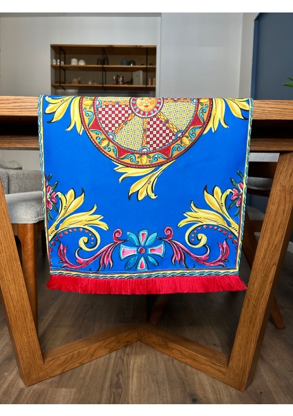Kırmızı Püsküllü, Milano 01 Desen 40X140CM Runner modelleri