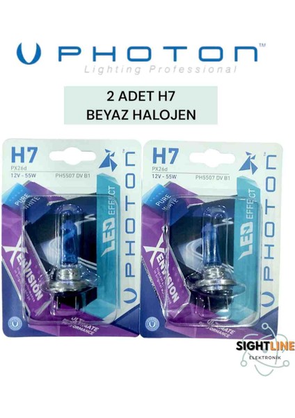 Xen Vision H7 Beyaz Halogen Far Ampül Seti (2 Adet)