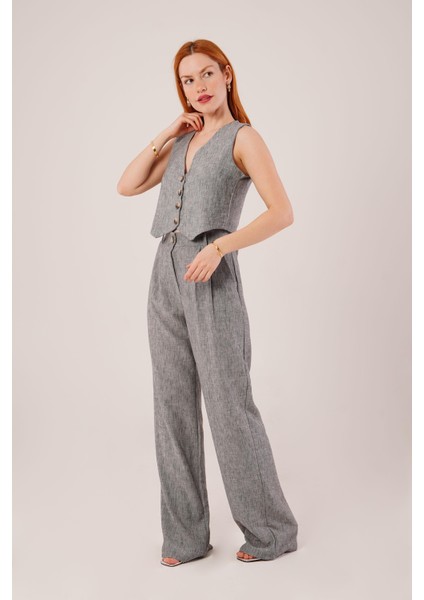 Kırçıllı Desen Antrasit Takım