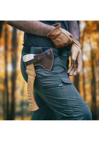 Gerçek Viking Baltası Tasarım Tescilli Kamp Baltası Hakiki Deri Kılıf Hediyeli Ceviz Ağacı Saplı fiyatları