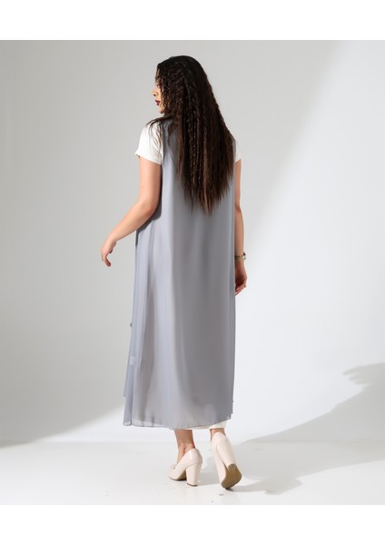 Şal Yaka Şifon Yelek