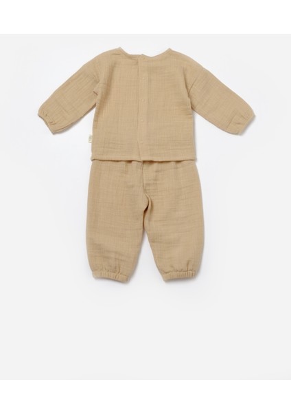 Bebek Uzun Kollu Tişört ve Pantolon Takım, %100 Pamuk, Bebek ve Yenidoğan Serisi - CSYM7017