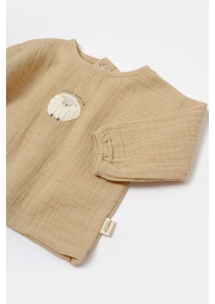 Bebek Uzun Kollu Tişört ve Pantolon Takım, %100 Pamuk, Bebek ve Yenidoğan Serisi - CSYM7017 modelleri