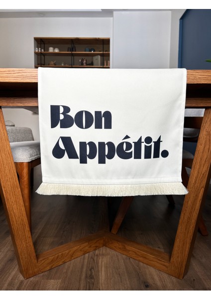 Krem Püsküllü, Bon Appetit Desen 40X140CM Runner modelleri