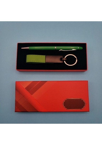 Yeşil Kalem ve Anahtarlık Seti
