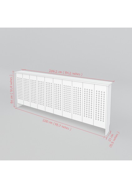 Kalorifer Petek Kaplama Dresuar ( 200 cm ) Petek Önü Dresuar BPKM003