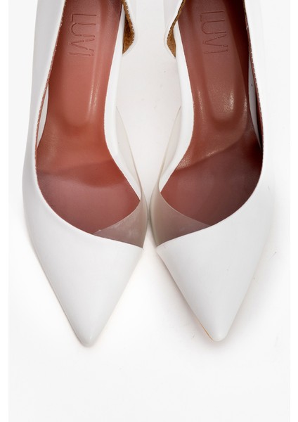 Kadın Beyaz Topuklu Ayakkabı 9 cm Topuk Yüksekliği Kaymaz Taban Günlük Kullanım için fiyatları