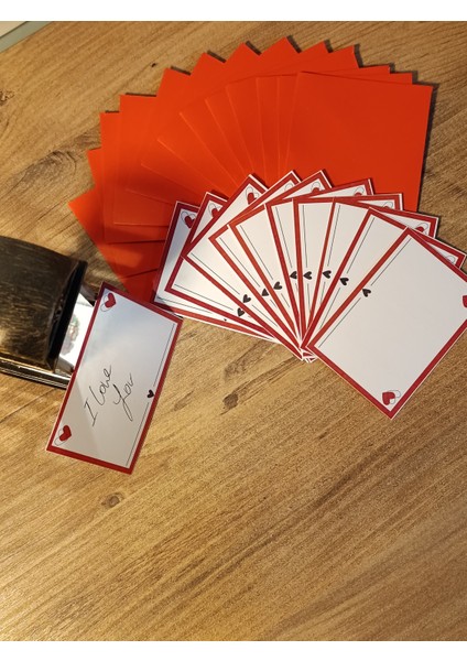 Kalpli Not Kartı Seti 10'lu Mini Not Zarfı (9x7) ile Birlikte modelleri