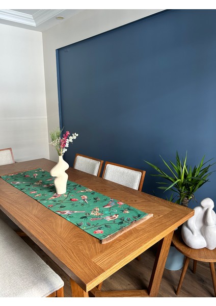 Kahverengi Püsküllü, Birds Desen 40X140CM Runner fiyatları