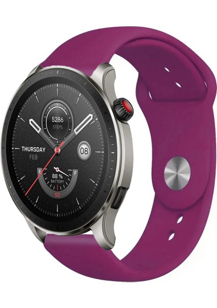 Amazfit Gtr 4 Akıllı Saat ile Uyumlu Yumuşak Dokulu Silikon Kordon Kayış