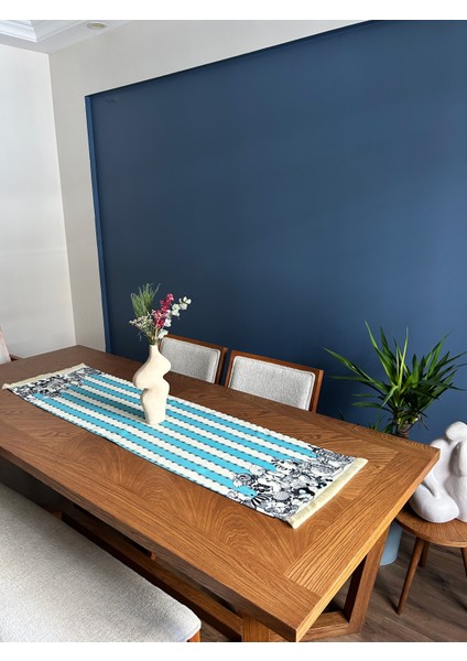 Krem Püsküllü, Animals Desen 40X140CM Runner fiyatları