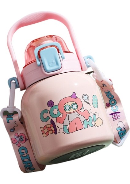 316 Paslanmaz Çelik Çocuk Termos Bardak Su Isıtıcısı Pipetli Çocuk (Yurt Dışından)