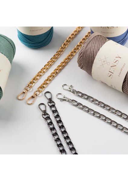 Alem Model Demir Çanta Zinciri Kadın Aksesuarı 120 cm Düz Desen ile Şık Tasarım modelleri