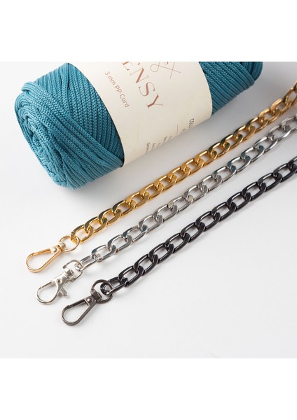 Alem Model Demir Çanta Zinciri Kadın Aksesuarı 120 cm Düz Desen ile Şık Tasarım fırsatları