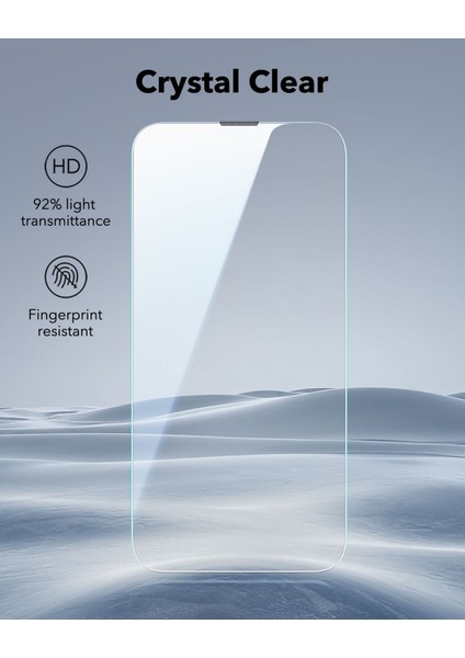 iphone 16E/14/13 Pro/13 Anti-Static Temperli Full Cam Ekran Koruyucu Kolay Kurulum Kiti - 2 Adet fiyatları