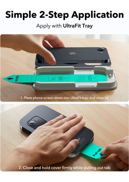 iphone 16E/14/13 Pro/13 Anti-Static Temperli Full Cam Ekran Koruyucu Kolay Kurulum Kiti - 2 Adet indirimleri