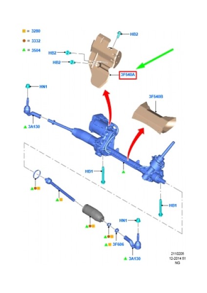 Fiat Dogan Kartal Sahın 88- Ön Far Çıtası sol (Oem NO:1930392)