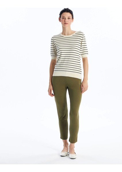 Lcwaıkıkı Basic Haki Kadın Beli Lastikli Düz Eşofman Altı fiyatları