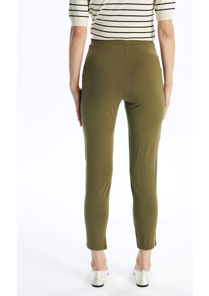 Lcwaıkıkı Basic Haki Kadın Beli Lastikli Düz Eşofman Altı indirimleri