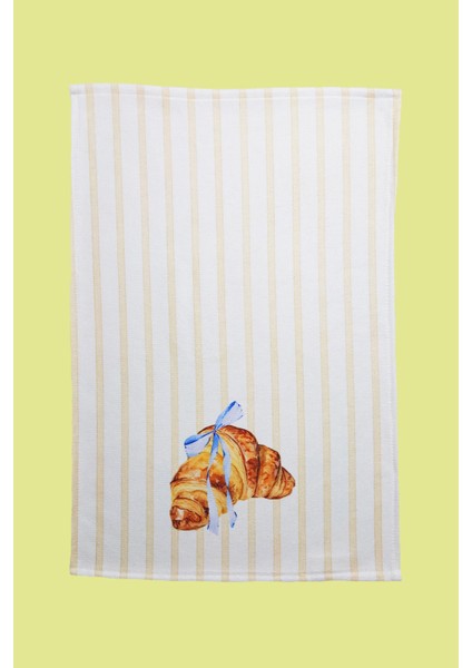 Bread & Croissant Desen, Dekoratif Mutfak Fırın Havlusu, 3 Adet 35X50CM Pamuk Havlu indirimleri