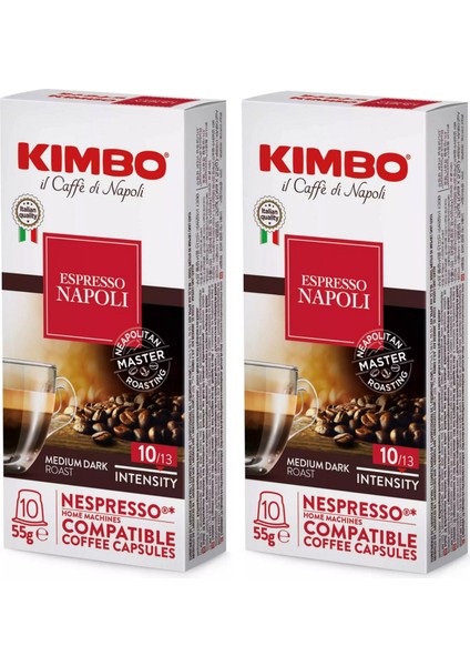 Napoli Nespresso Uyumlu Kapsül Kahve (10'lu Kutuda) (2'li Set)