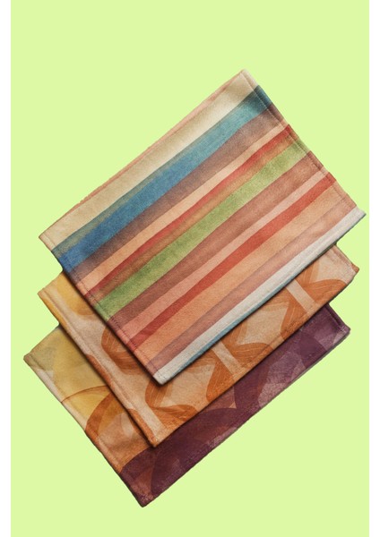 Asymmetric Colors Desen, Dekoratif Mutfak Fırın Havlusu, 3 Adet 35X50CM Pamuk Havlu fiyatları