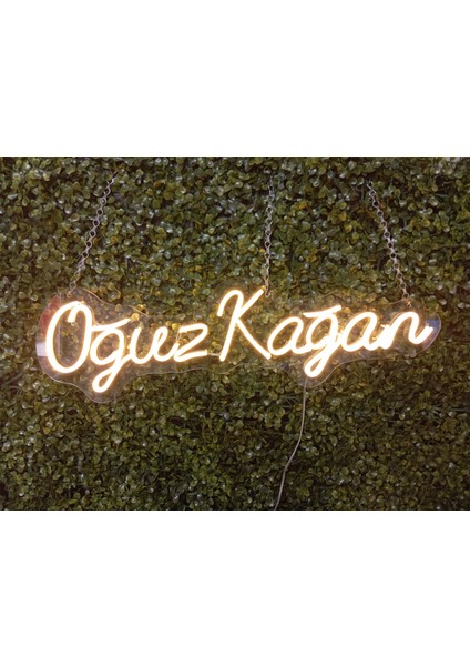 9 Harfli Kişiye Özel Neon LED Yazı – Isim Yazılı Dekoratif Duvar Işığı