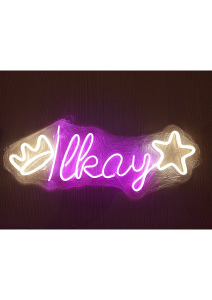 9 Harfli Kişiye Özel Neon LED Yazı – Isim Yazılı Dekoratif Duvar Işığı modelleri