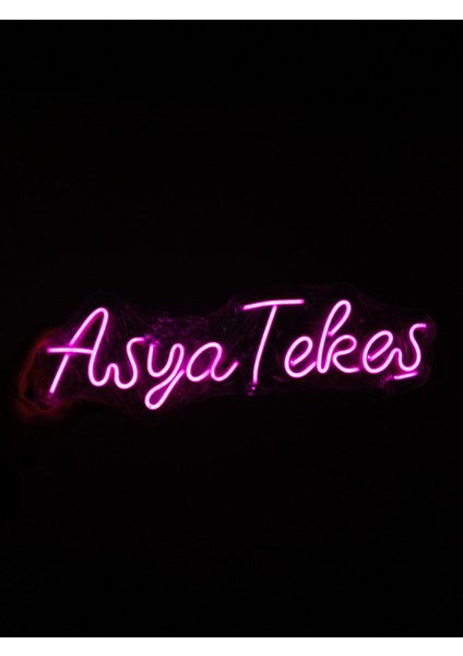9 Harfli Kişiye Özel Neon LED Yazı – Isim Yazılı Dekoratif Duvar Işığı