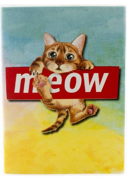 Meow Çanta Boy Not Defteri - Çizgisiz Defter A6 Notebook
