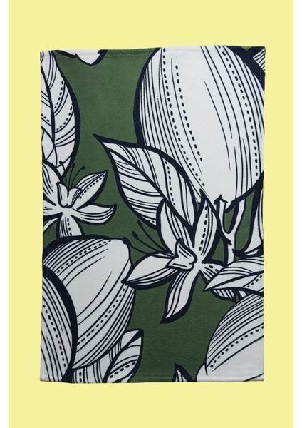 Colorful Flowers Desen, Dekoratif Mutfak Fırın Havlusu, 3 Adet 35X50CM Pamuk Havlu