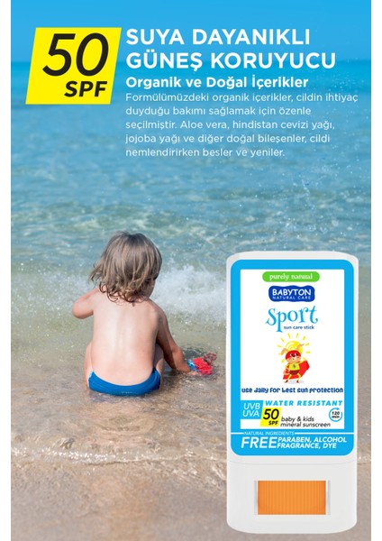 Suya Dayanıklı Doğal Güneş Stick Spf 50 fiyatları