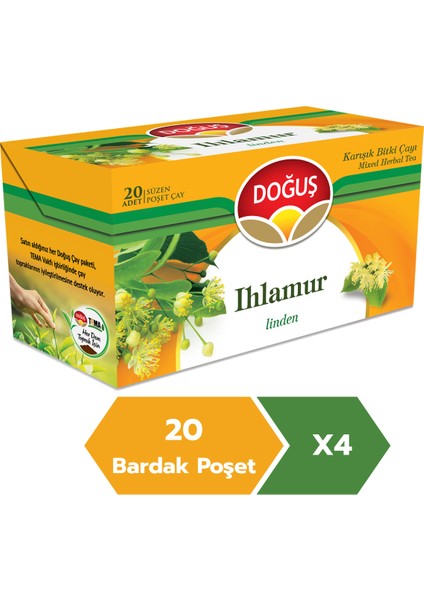 Ihlamur Bitki Çayı 20’li x 4 Adet