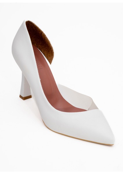 653 Beyaz Cilt Topuklu Kadın Ayakkabı fırsatları