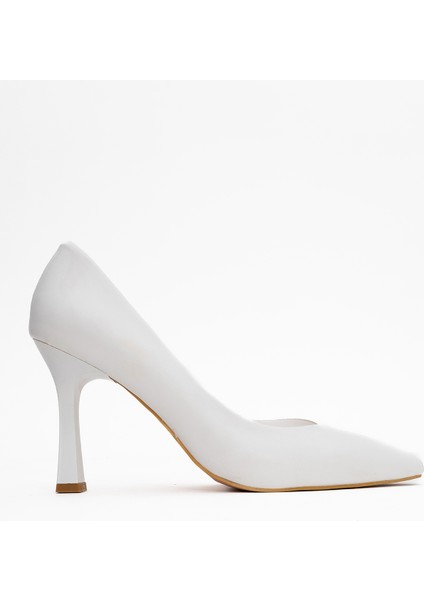 653 Beyaz Cilt Topuklu Kadın Ayakkabı indirimleri