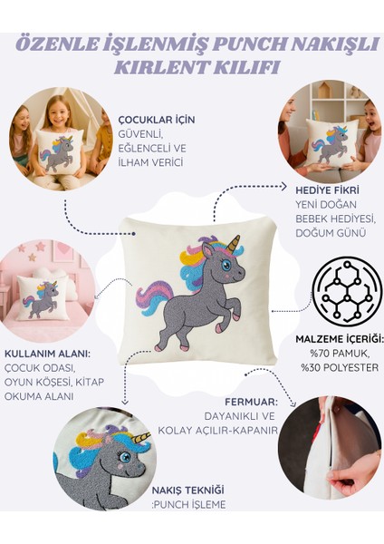 Unicorn Kırlent Kılıfı fiyatları