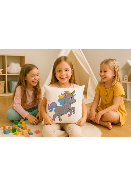 Unicorn Kırlent Kılıfı