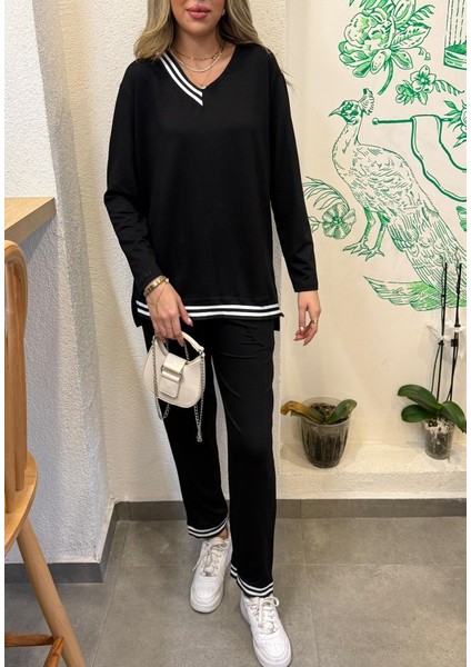 Kadın Yeni Sezon Uzun Kollu Ribana Detay Ikili Takım fiyatları