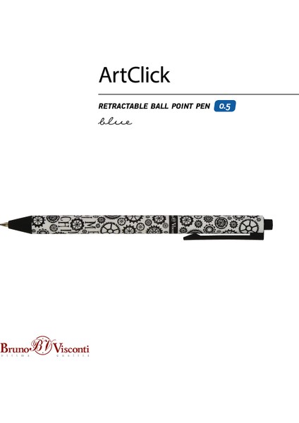 Bruno 'Artclick' Tükenmez Kalem -Mavi- 0.5 mm Time Machine fiyatları