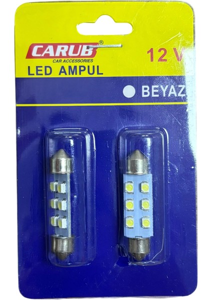 8 LED Sofit Beyaz 12V 39MM BR40 22 30 2 Adet Fiyatı