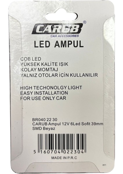 8 LED Sofit Beyaz 12V 39MM BR40 22 30 2 Adet Fiyatı fiyatları