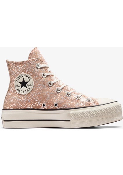 Chuck Taylor All Star Lift Glitter Unisex Turuncu Platform Sneaker