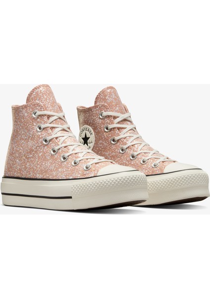 Chuck Taylor All Star Lift Glitter Unisex Turuncu Platform Sneaker fiyatları