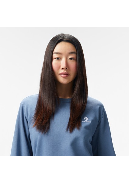 Classic Unisex Mavi Sweatshirt fırsatları