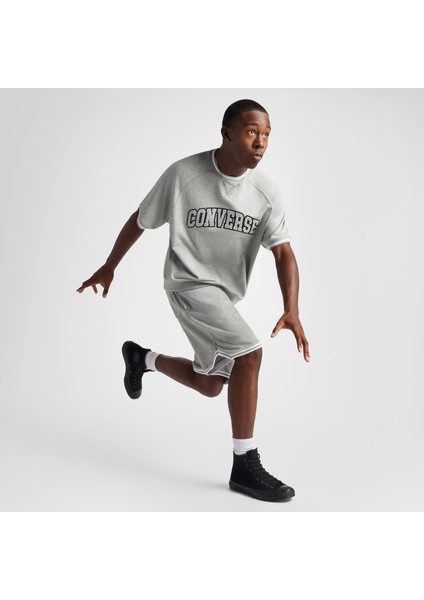 Retro French Terry Erkek Gri Şort