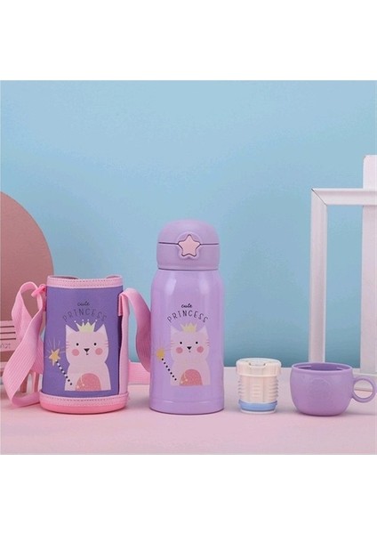 Karikatür Çocuk Termos Pot Öğrenci Su Bardağı Paslanmaz Çelik Hasır Bardak (Yurt Dışından) fiyatları