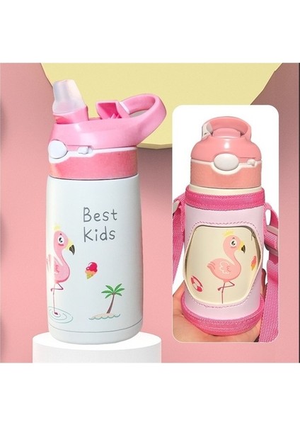 Paslanmaz Çelik Su Bardağı Çocuk Termos Bardak Bardak Kollu ve Pipetli (Yurt Dışından) fiyatları